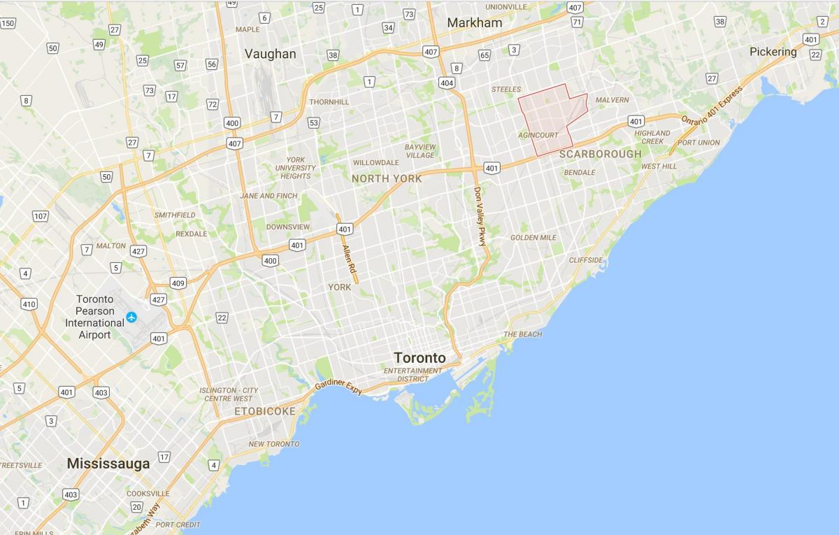 Karte von Agincourt district Toronto