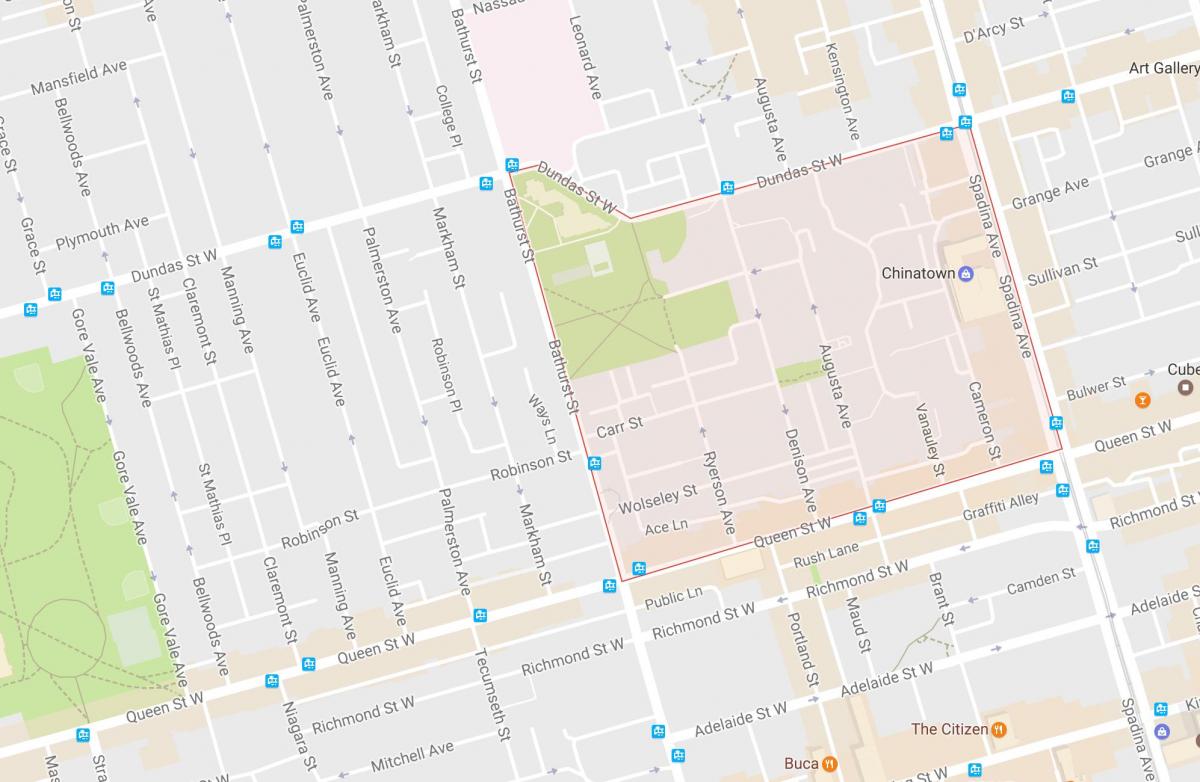 Karte von Alexandra park-Viertel von Toronto