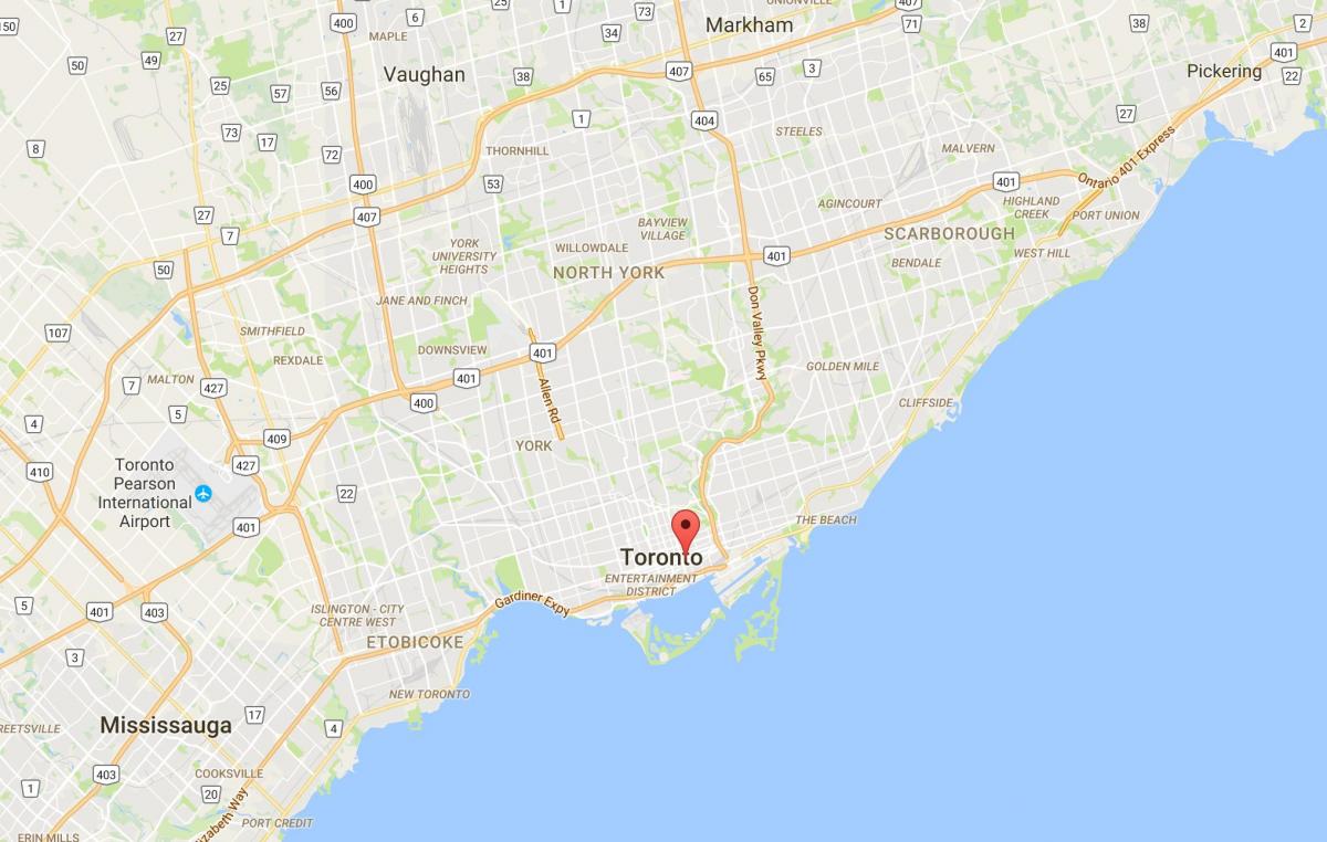 Karte von Old Town district Toronto