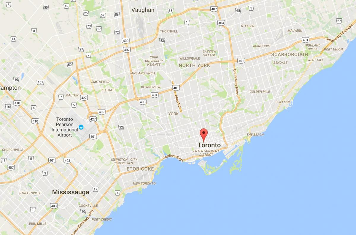 Karte von Baldwin Village district Toronto