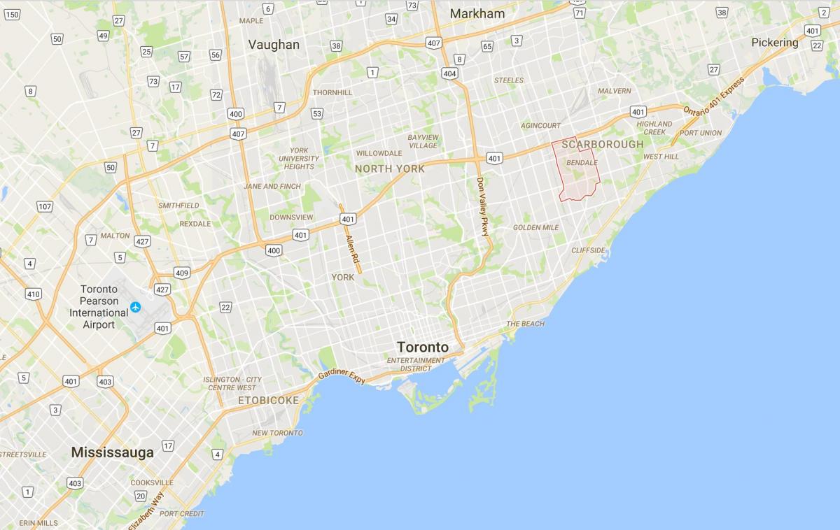 Karte von Bendale district Toronto