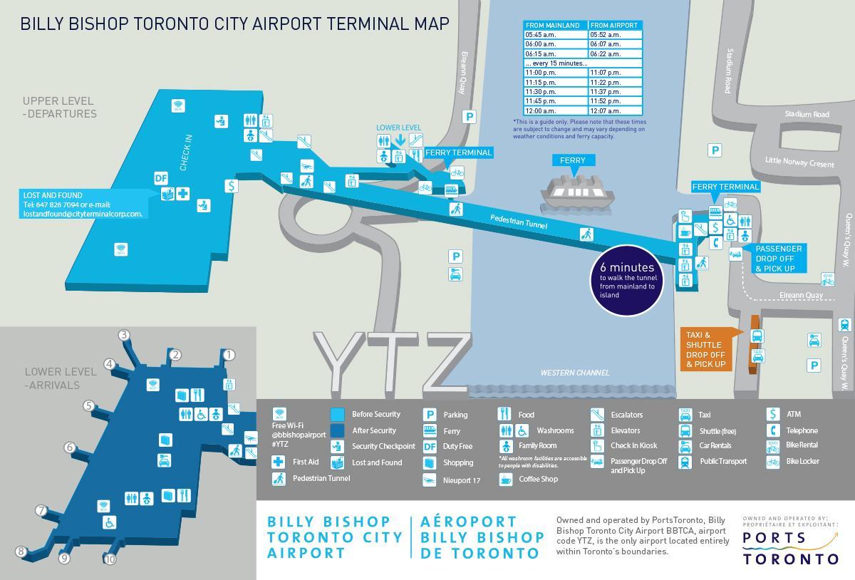 Karte von Billy Bishop Toronto city airport