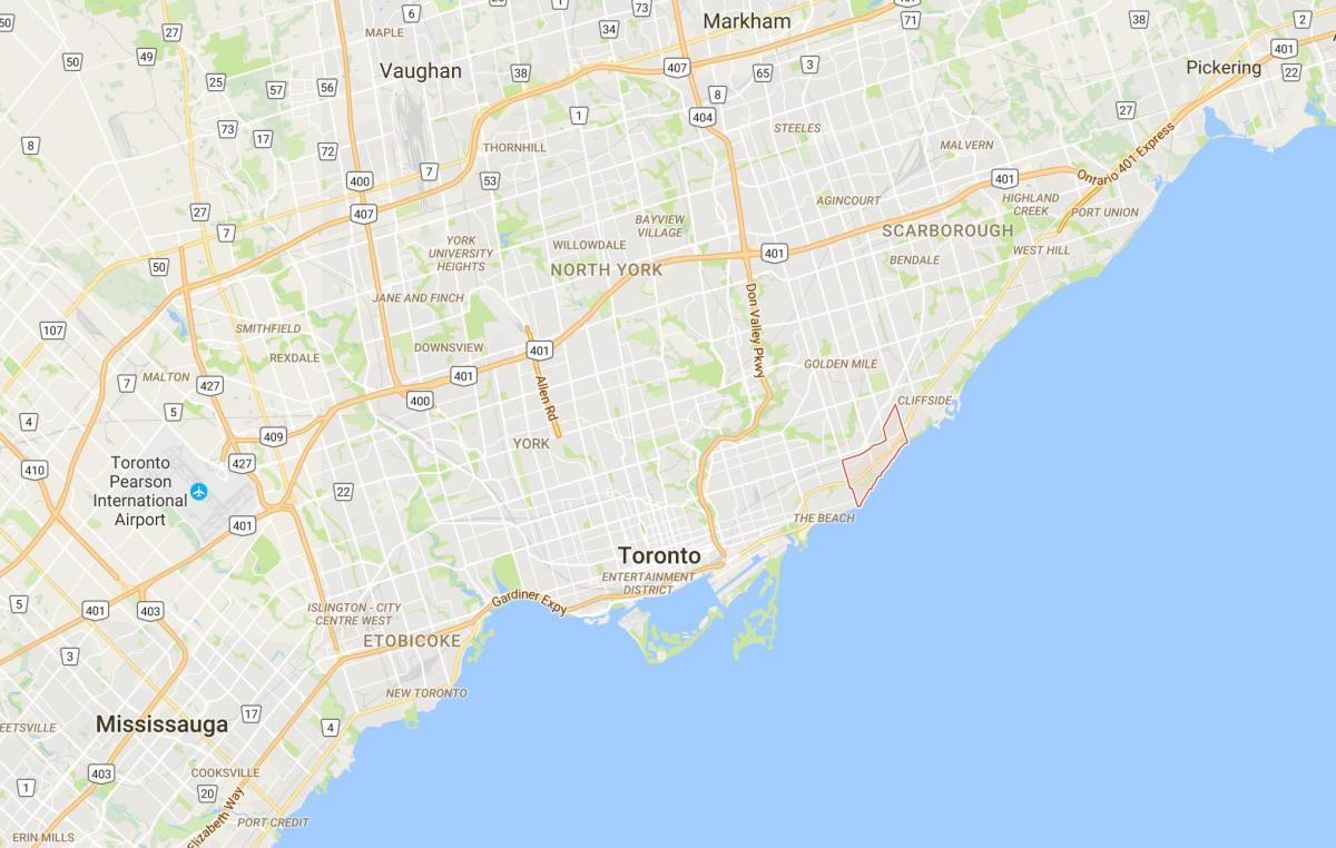 Karte von Birch Cliff district Toronto