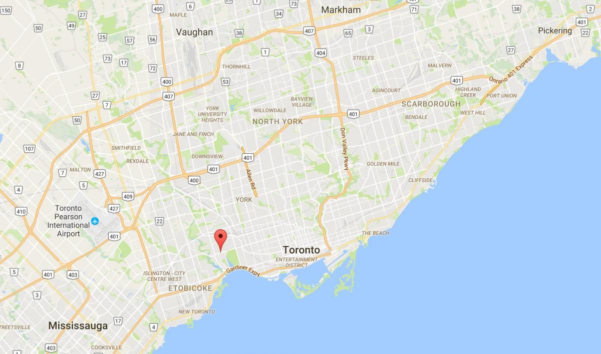 Karte von Bloor West Village Toronto district
