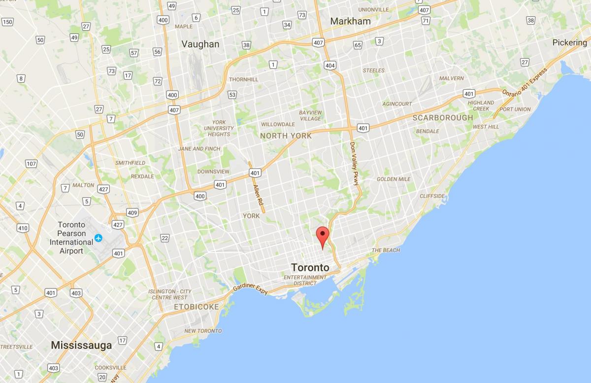 Karte von Stadtteil Cabbagetown, Toronto