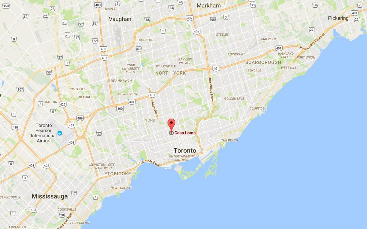 Karte von Casa Loma Toronto district