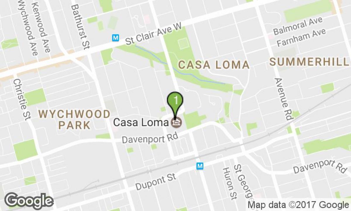 Karte von Casa Loma Toronto