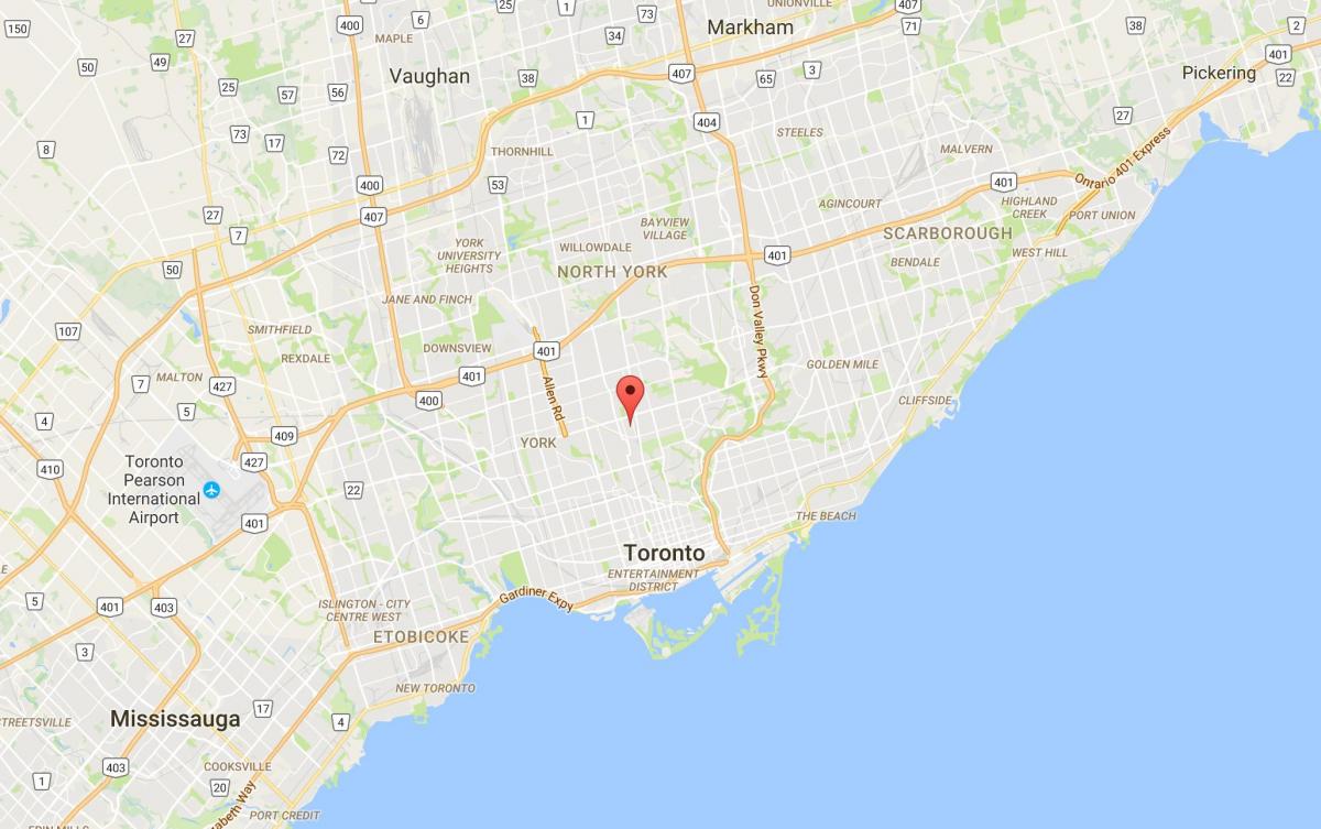 Karte von Chaplin Estates district Toronto