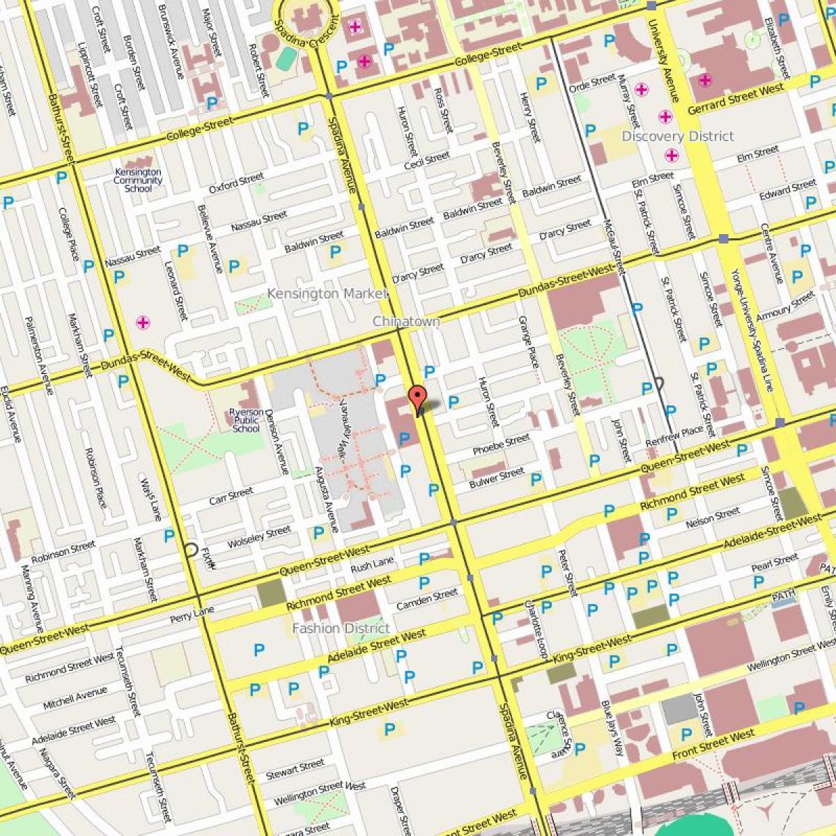 Karte von Chinatown Toronto