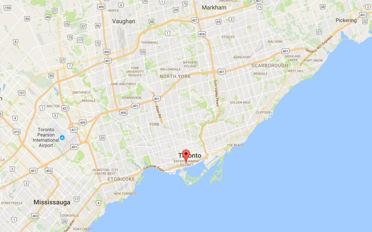 Karte von CityPlace district Toronto