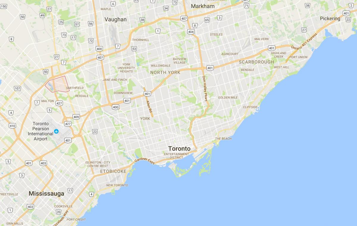 Karte von Clairville district Toronto