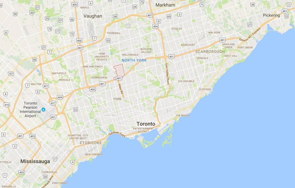 Karte von Clanton Park district Toronto