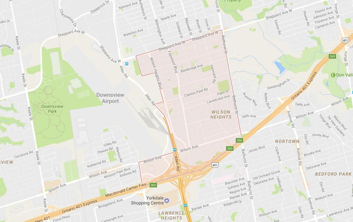 Karte von Clanton Park-Viertel von Toronto