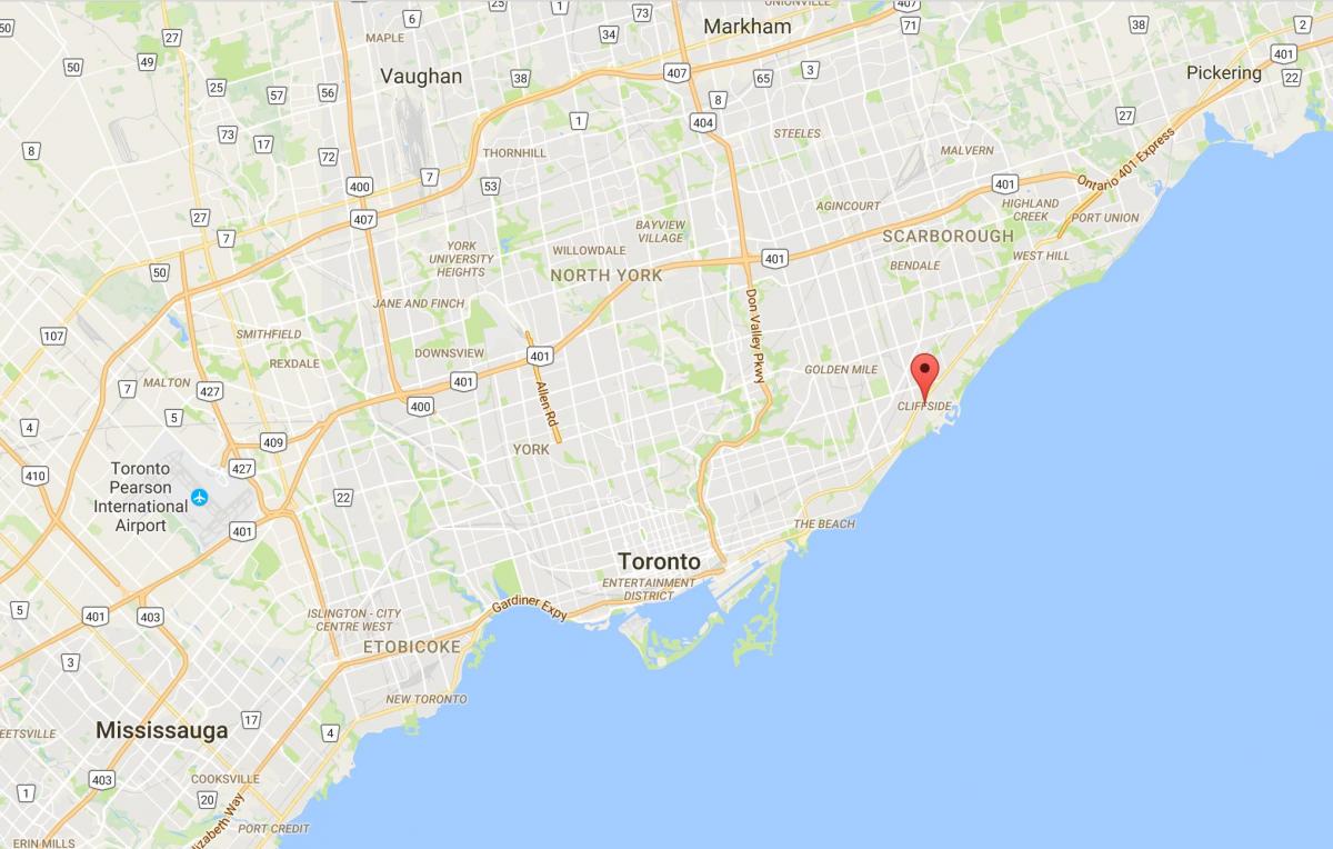 Karte von Cliffside district Toronto