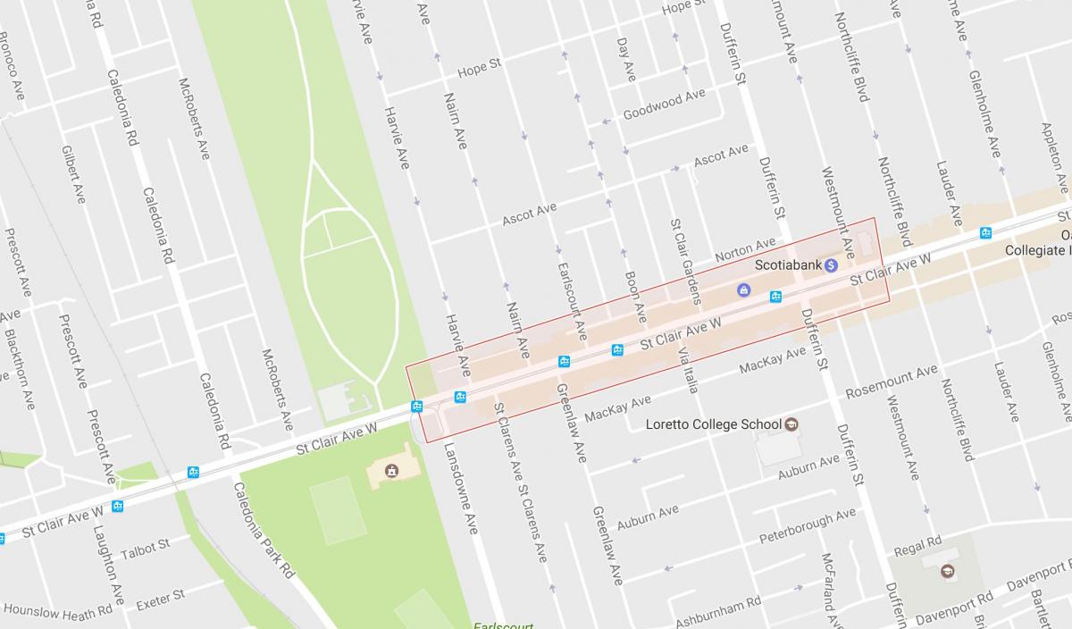 Karte Corso Italia Toronto Nachbarschaft