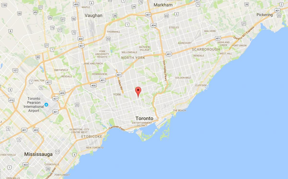 Karte von Deer Park district Toronto