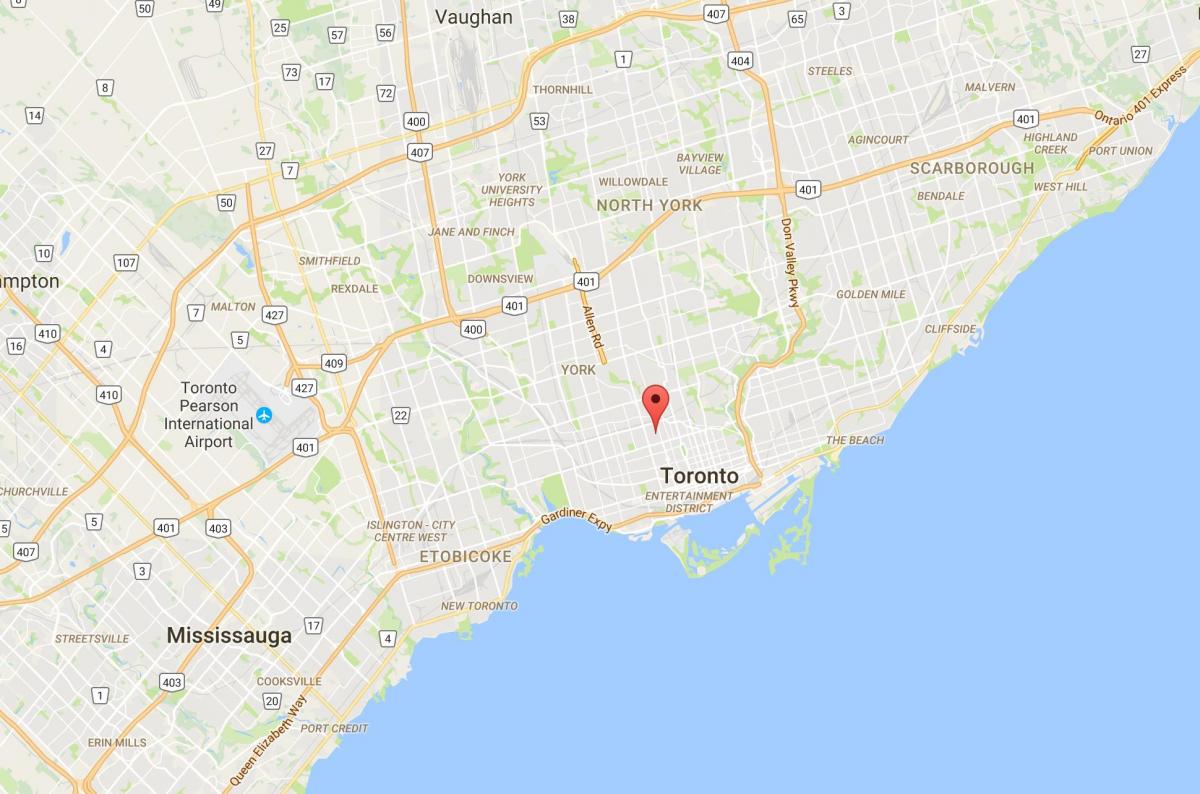 Karte Der Anhang district Toronto