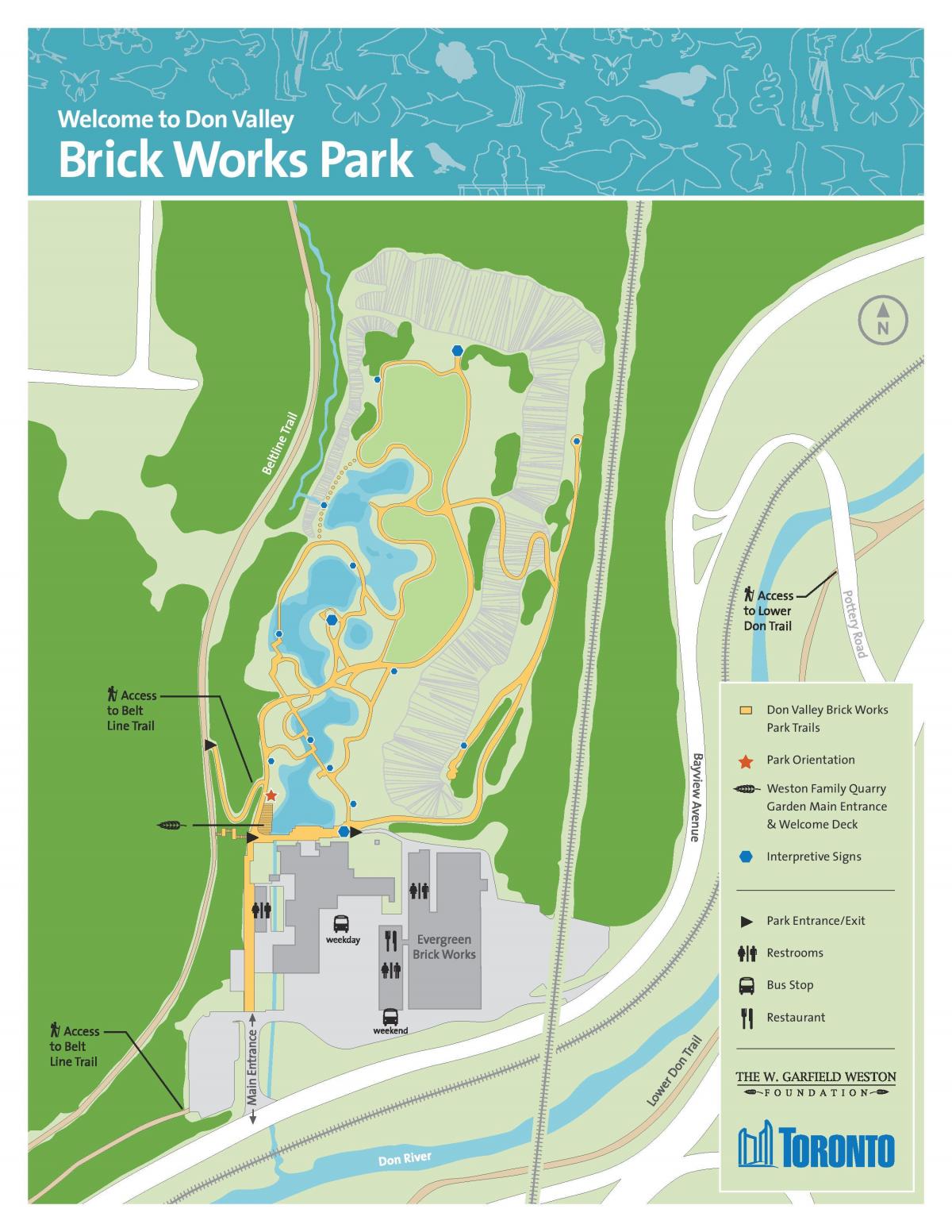 Karte von der Don Valley Brick Works park