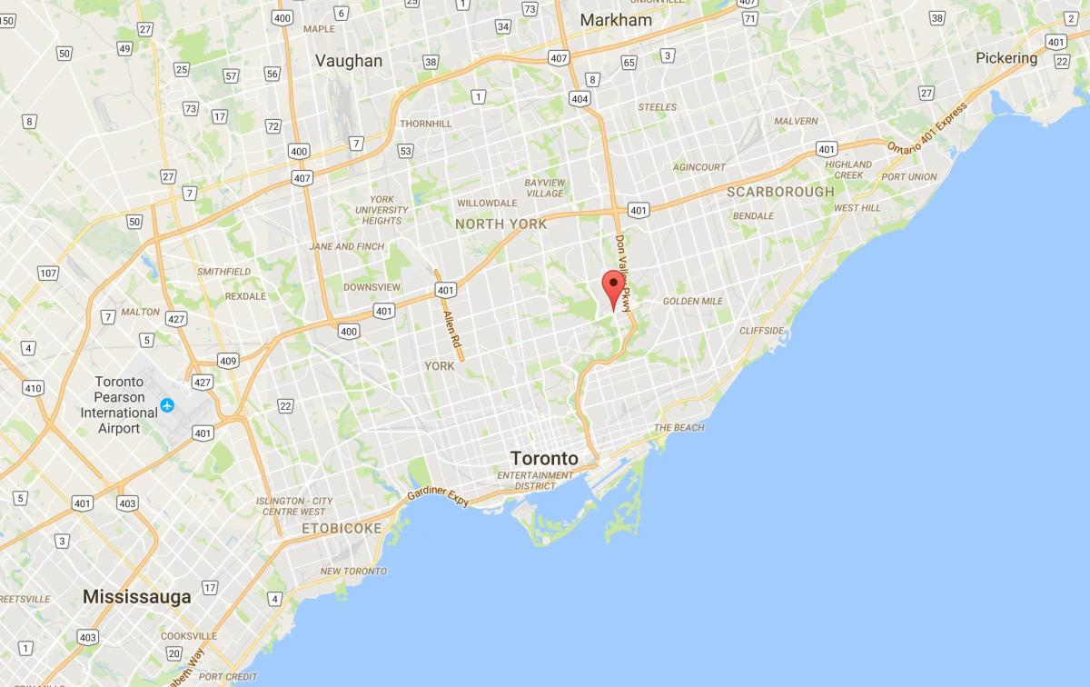 Karte von der flemingdon Park district Toronto