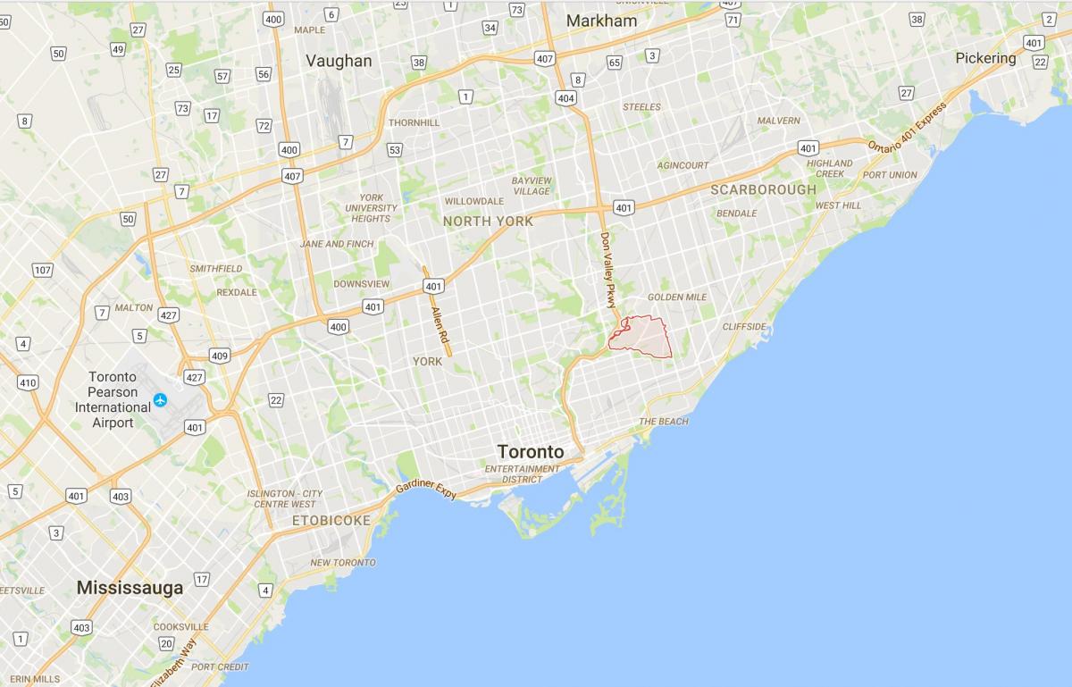 Karte Der Reitweg district Toronto