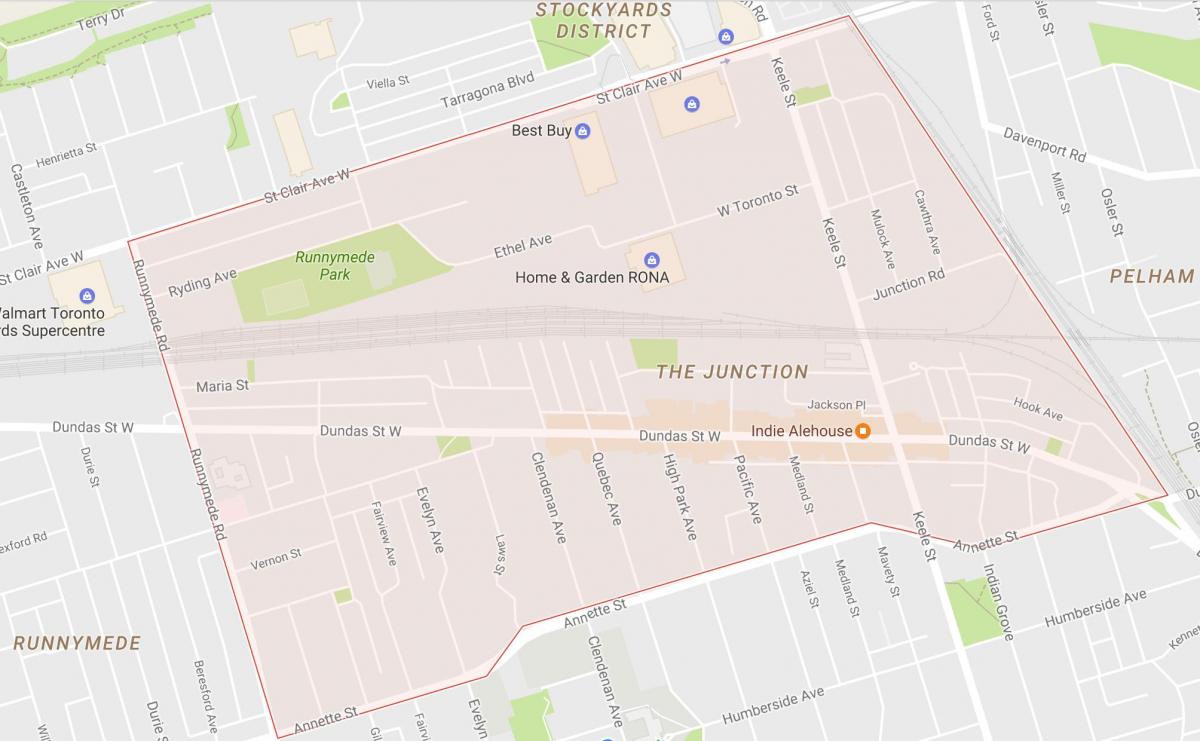 Karte Der Kreuzung Nachbarschaft Toronto