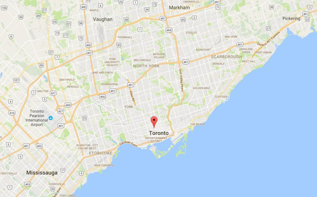 Karte von Discovery District district Toronto