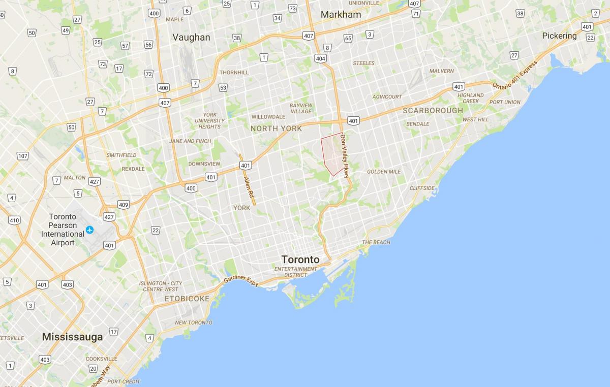 Karte von Don Mills Toronto district