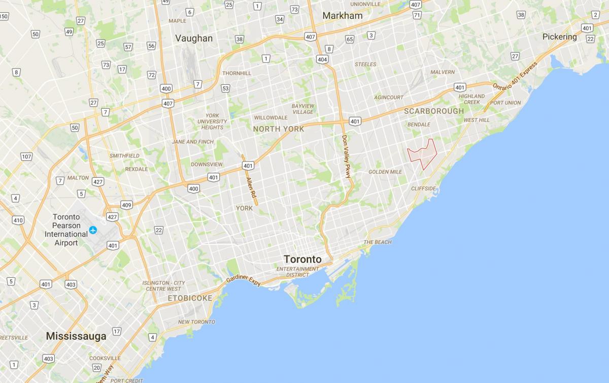 Karte von Eglinton East district Toronto