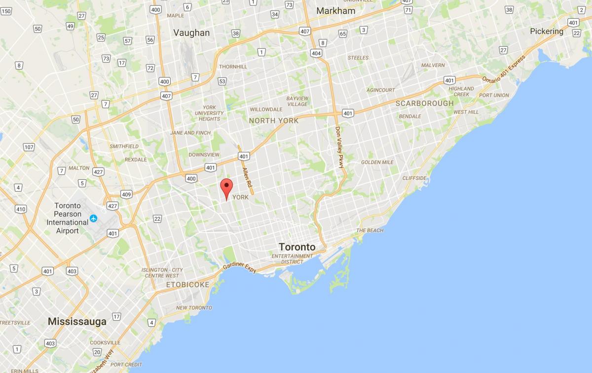 Karte von Eglinton West district Toronto