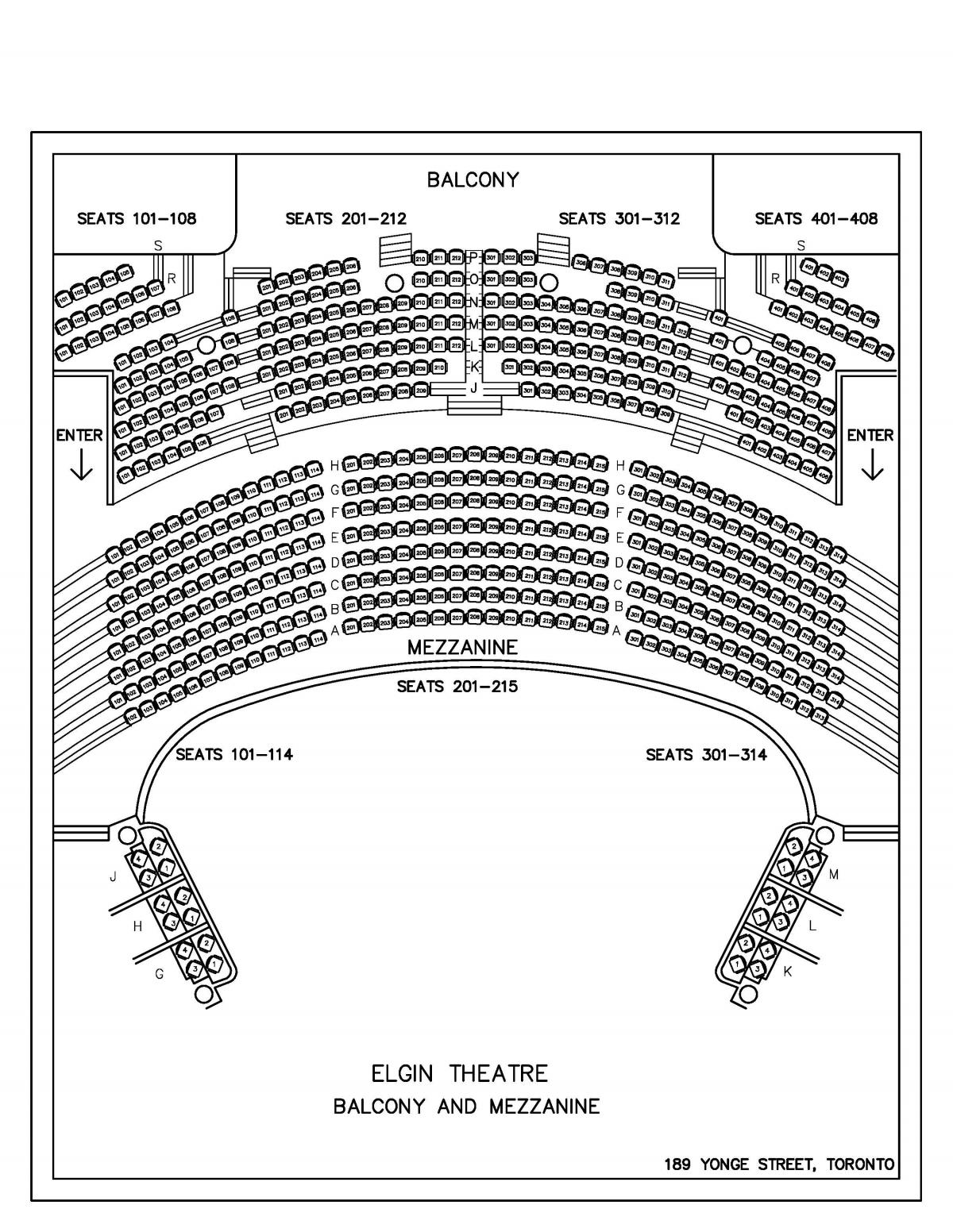 Karte von Elgin & Winter Garden Theatre