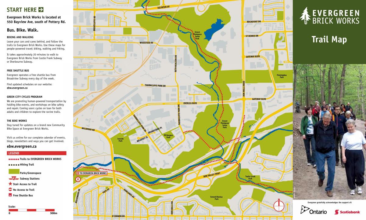Karte von Evergreen Ziegelei Toronto