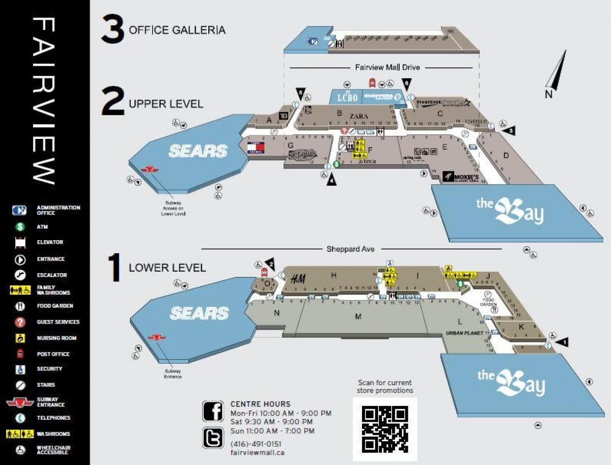 Karte von Fairview Mall