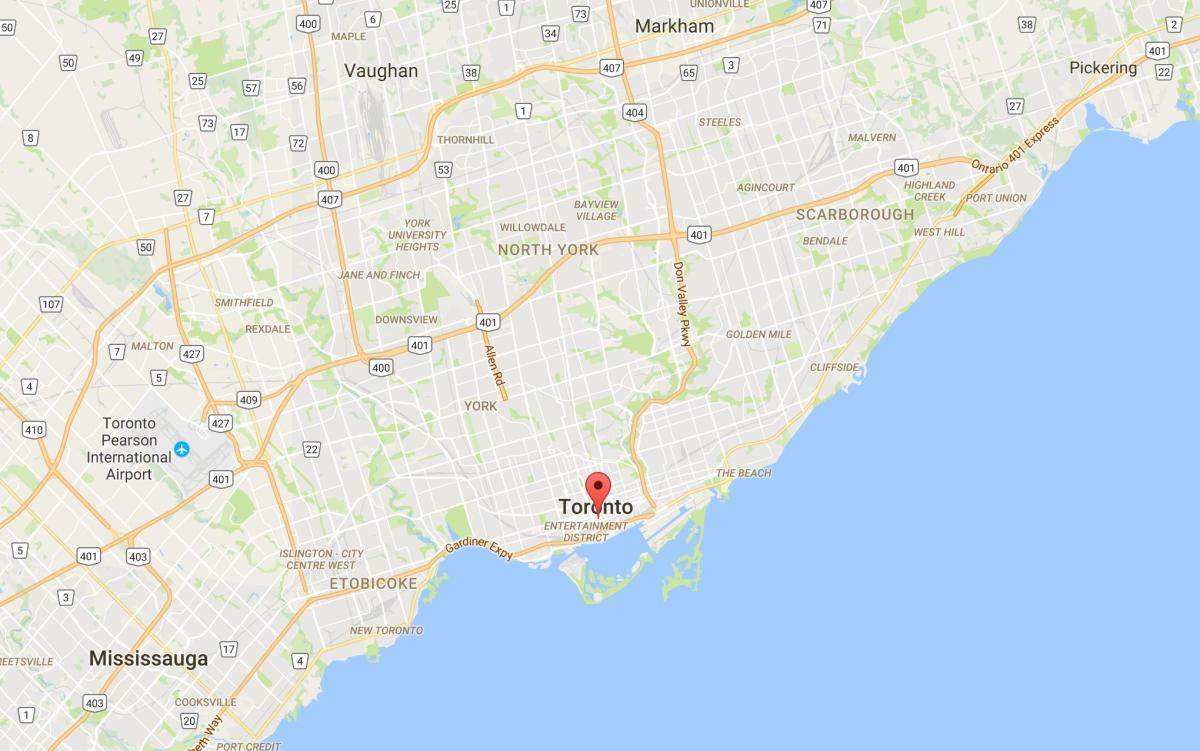 Karte von Financial District district Toronto
