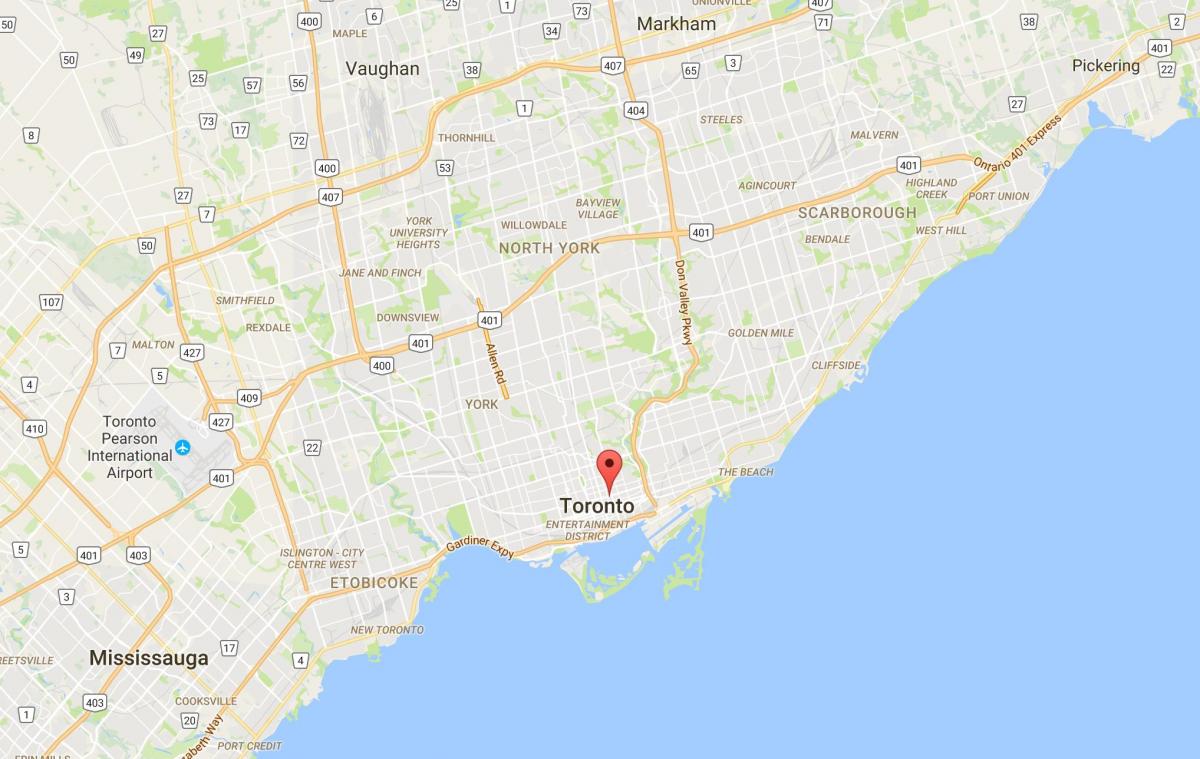 Karte von Garden District von Toronto