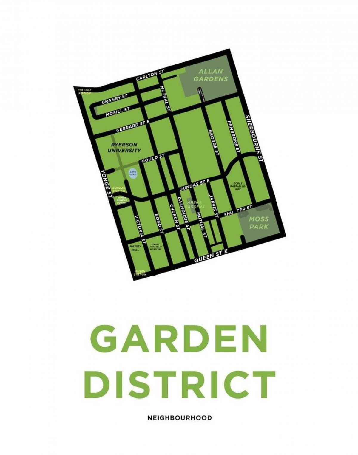 Karte von Garden District von Toronto im überblick