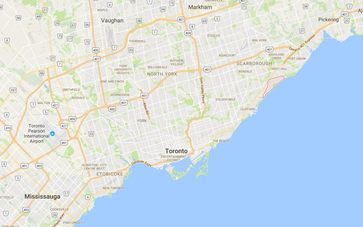 Karte von Guildwood district Toronto