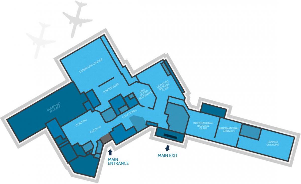 Karte von Hamilton airport terminal