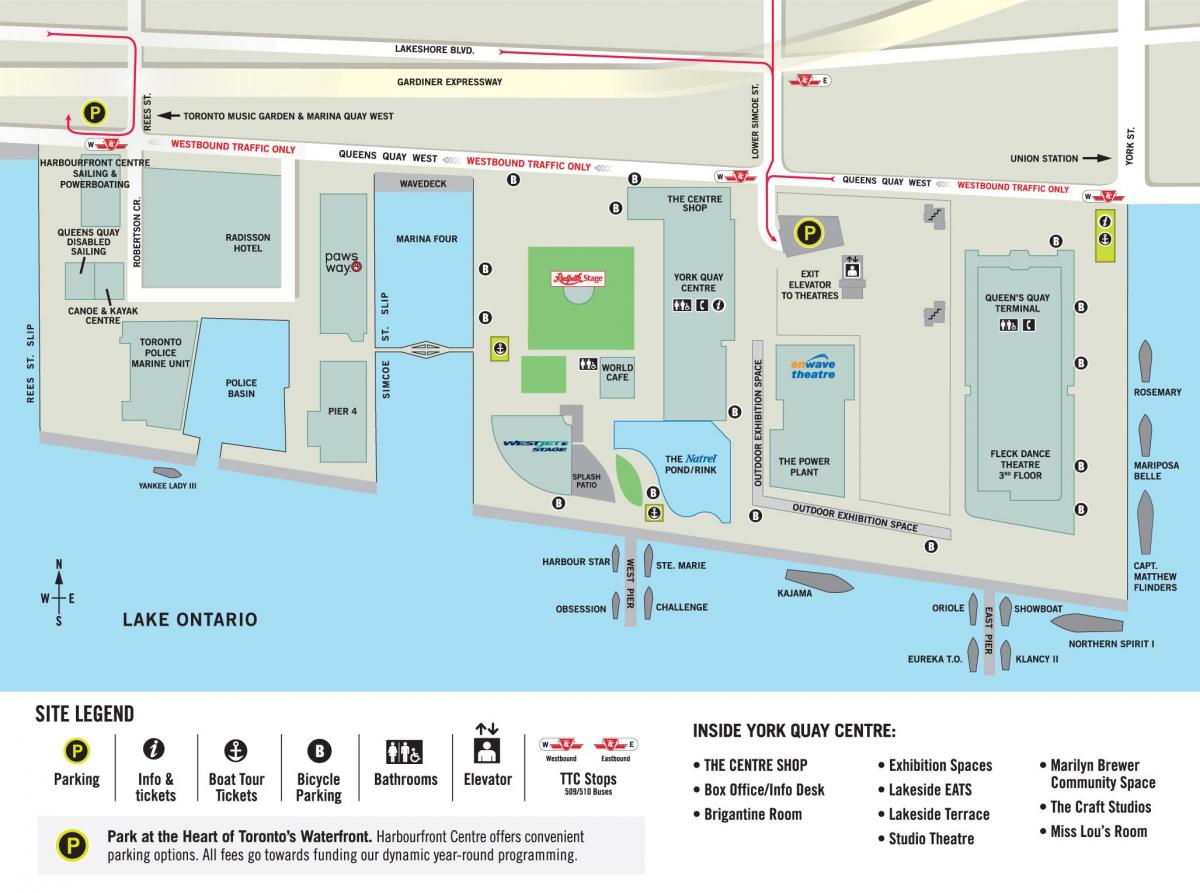 Karte von Harbourfront Centre Toronto