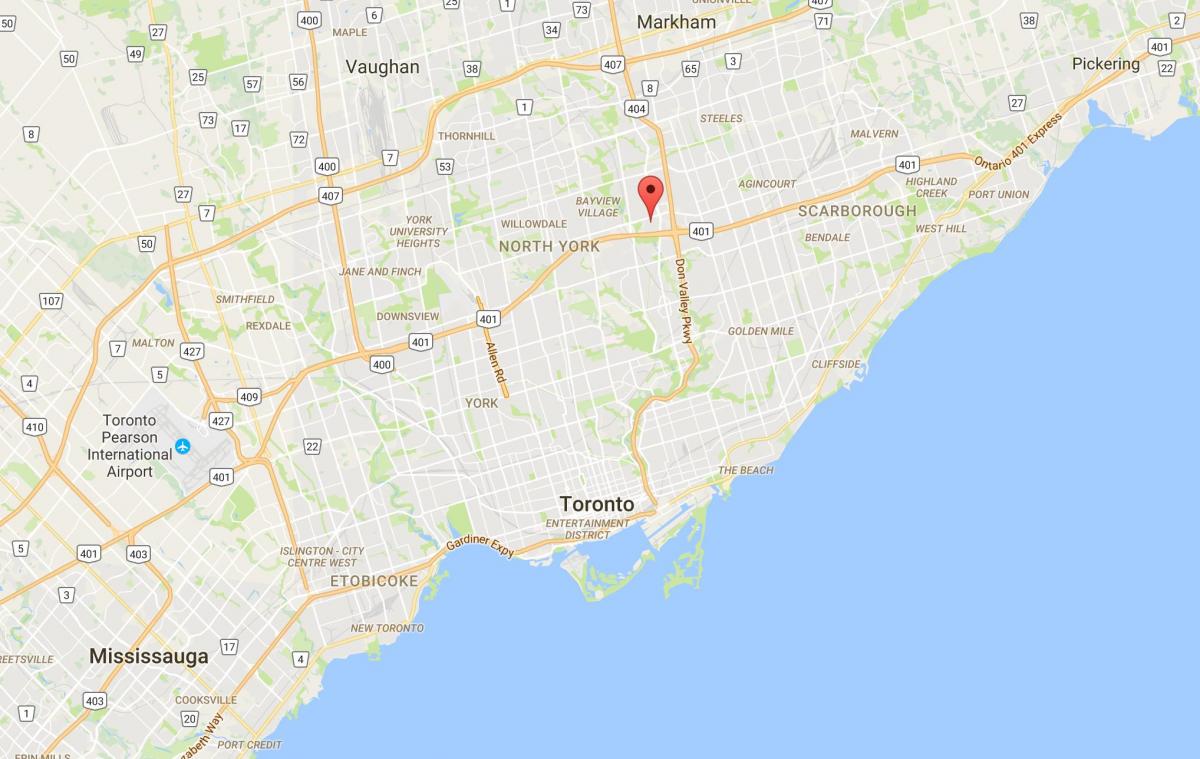 Karte von Henry Farm district Toronto