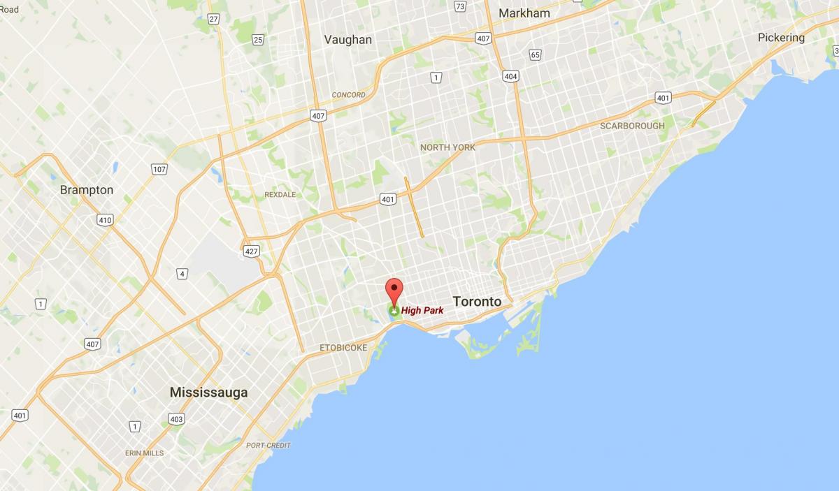 Karte von High Park district Toronto