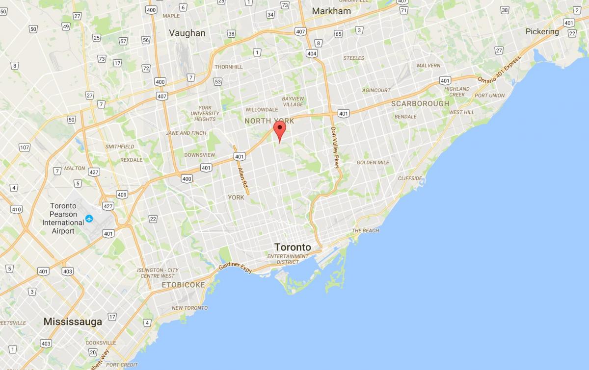 Karte von Hoggs Hohl district Toronto