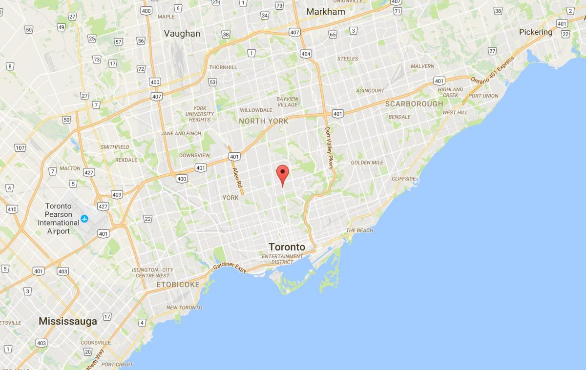 Karte von Houston Village district Toronto