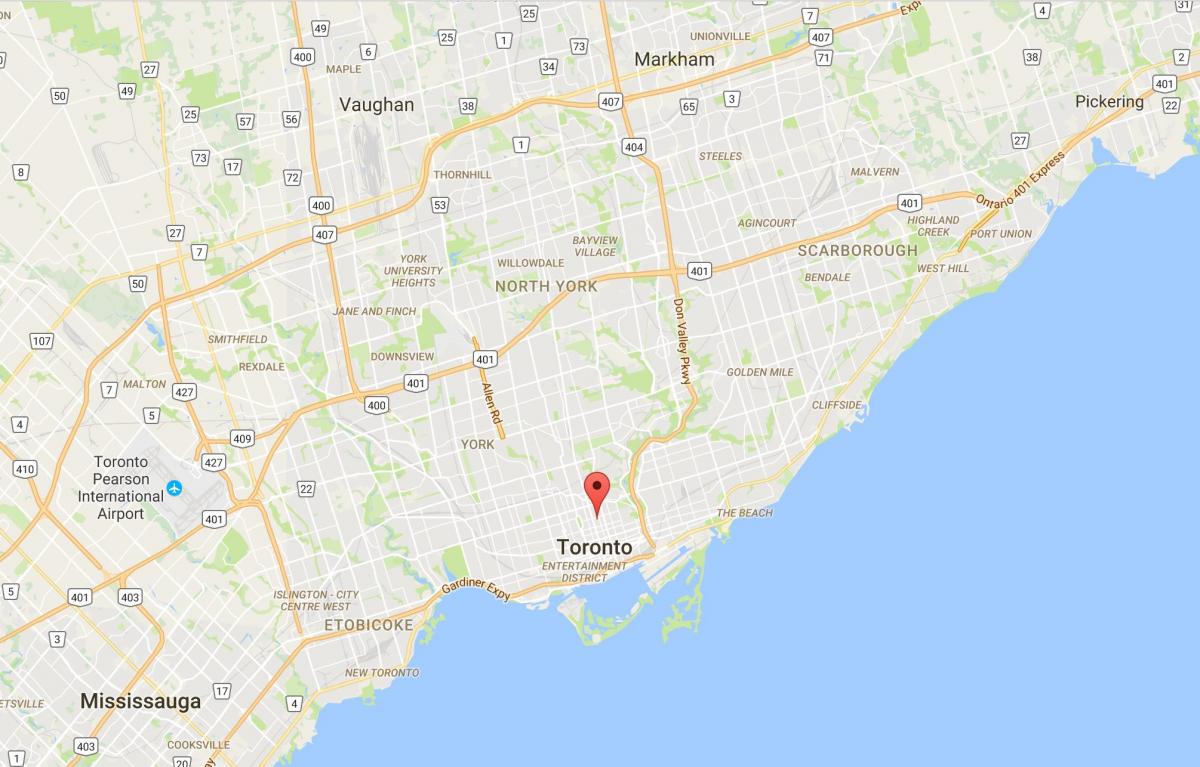 Karte von Church und Wellesley district Toronto