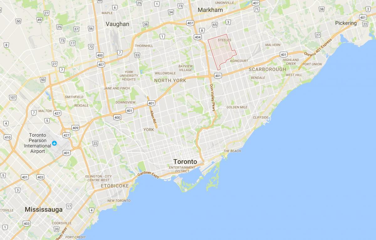 Karte von L'Amoreaux district Toronto