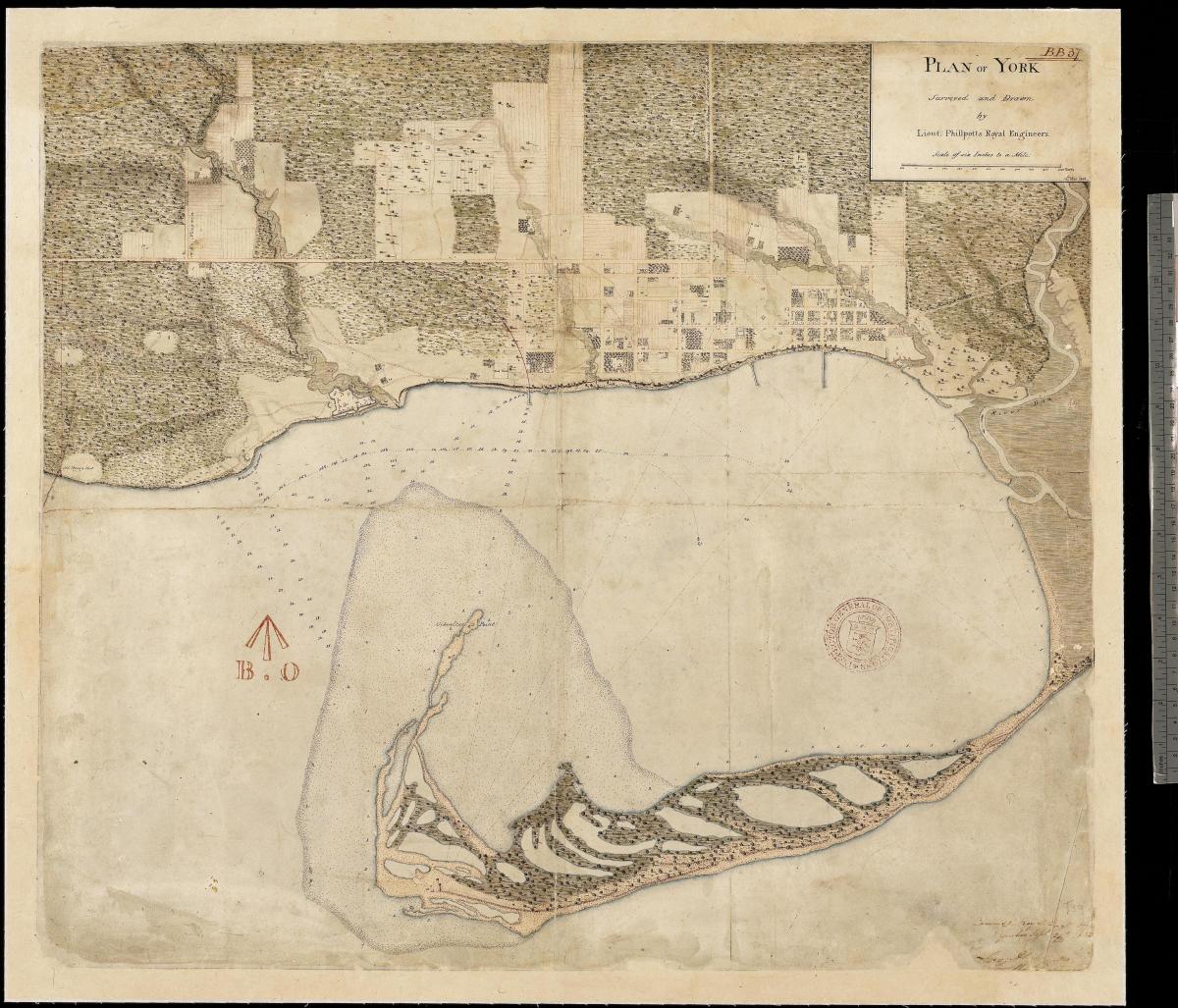 Karte von land of York in Toronto die erste centure 1787-1884
