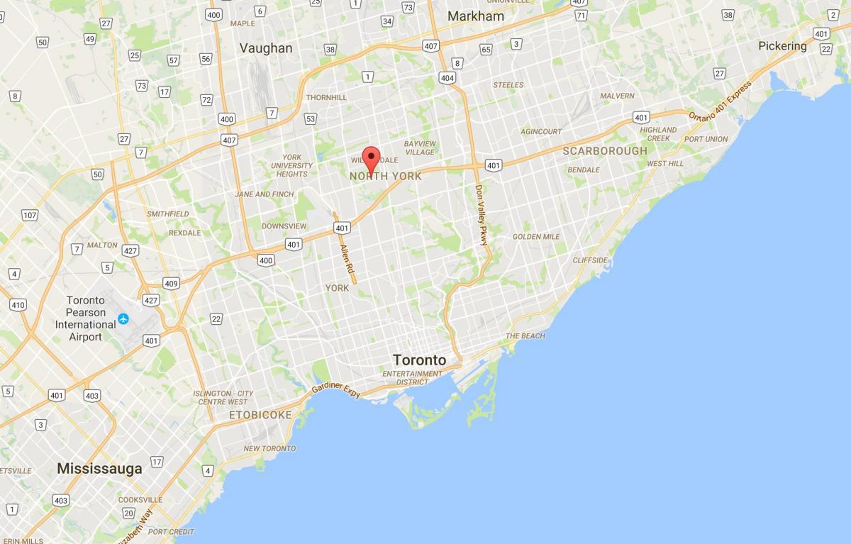 Karte von Lansing district Toronto
