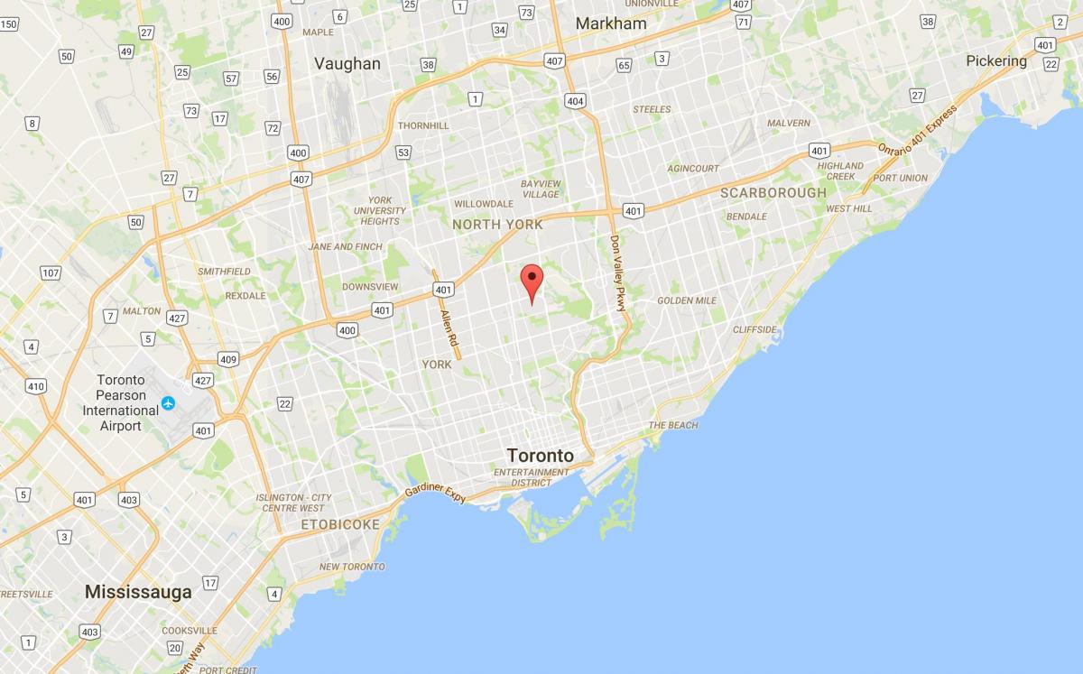 Karte von Lawrence Park district Toronto