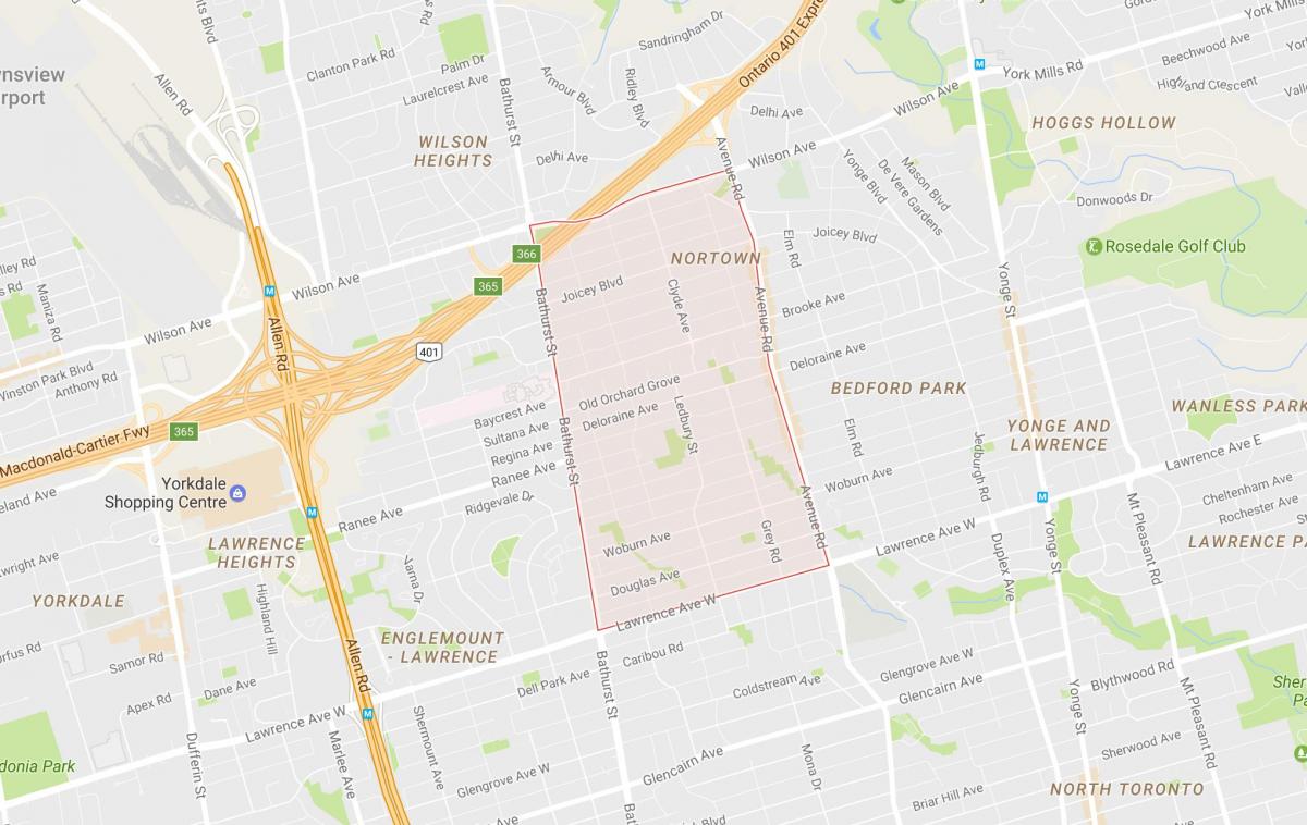 Karte von Ledbury Park-Viertel von Toronto