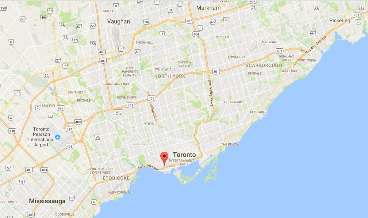 Karte von Liberty Village district Toronto