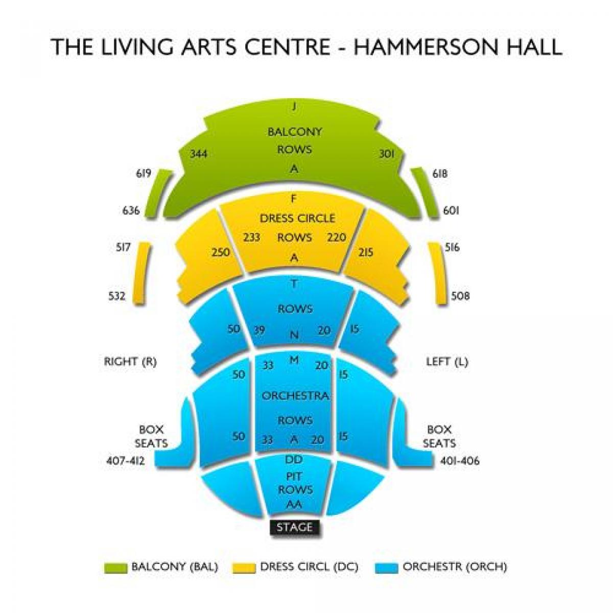 Karte von Living Arts Centre Hammerson hall